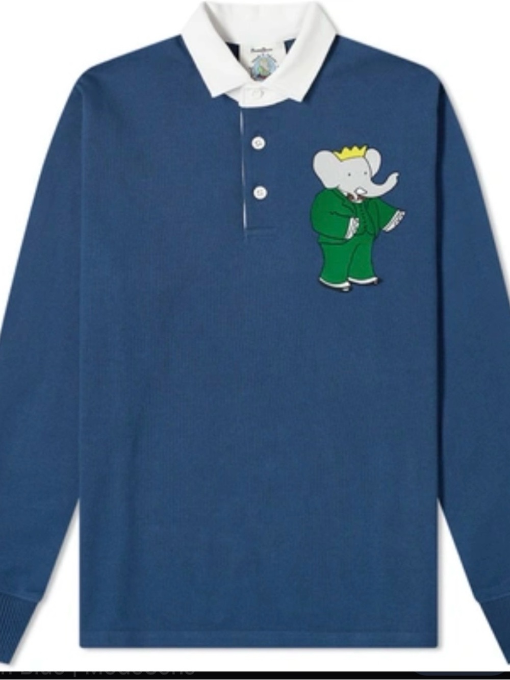 Rowing Blazers Navy Long-Sleeve Rugby with Babar Patch